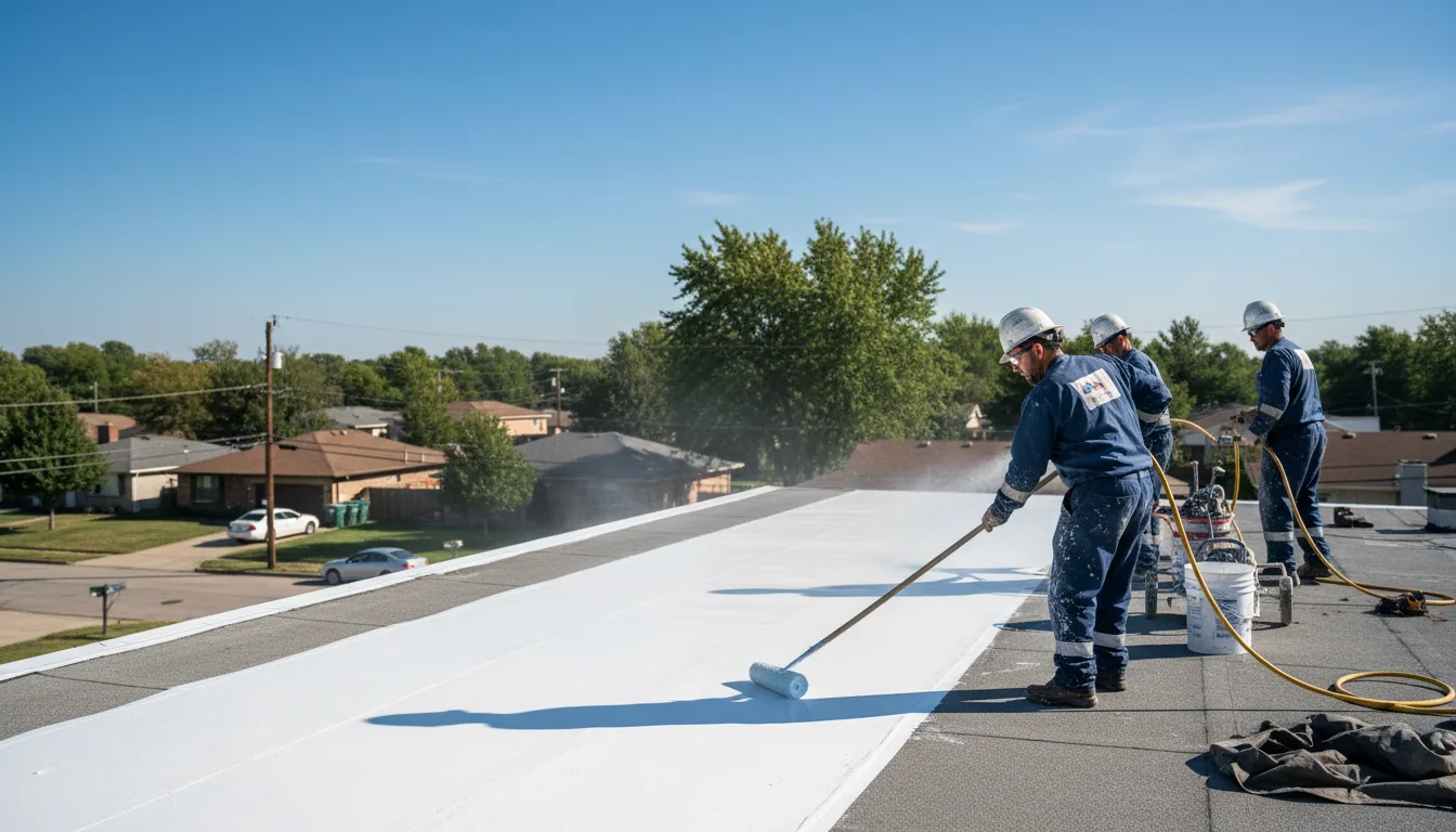 Commercial roof coating in Ames, OK near me
